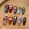 Christmas Artificial Nails, Fake Full Coverage, Festival Holiday Stick On, Creative,