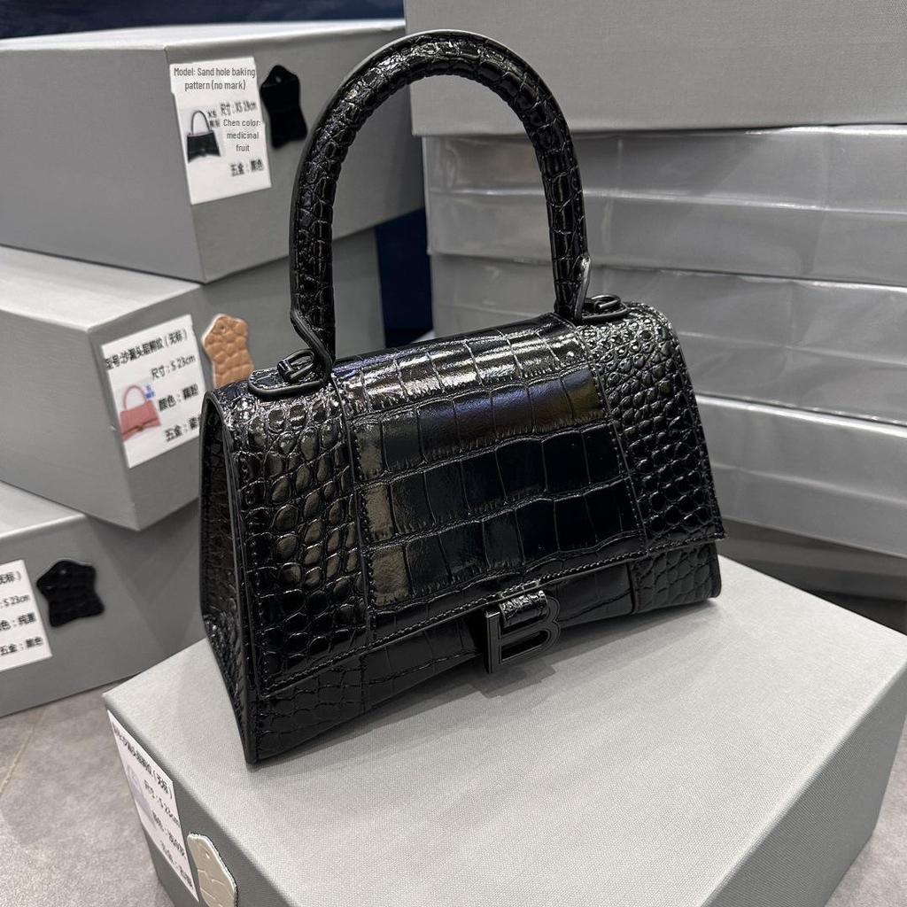 Сумка через плечо с песочными часами и узором под крокодила 2024 года для женщин - высококачественная сумка через плечо на весну/лето