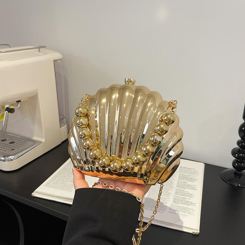 Мини-сумка для губной помады для женщин, модная и нишевая дизайнерская сумка-ракушка, универсальная акриловая сумка-цепочка на одно плечо