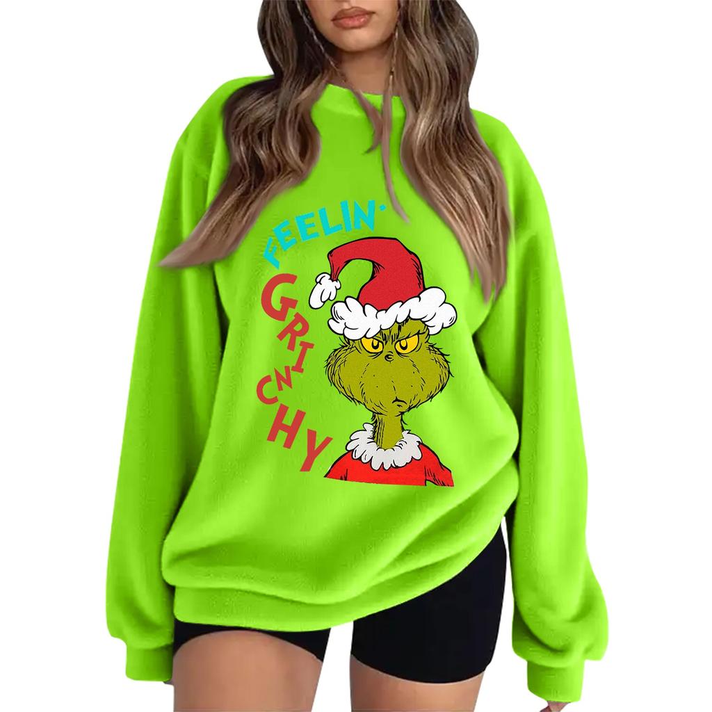 Женский рождественский флисовый свитшот с принтом