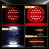2PCS Round 5.5" Round Red/Amber/White LED Truck Brake Stop Turn Signal Tail Ligh