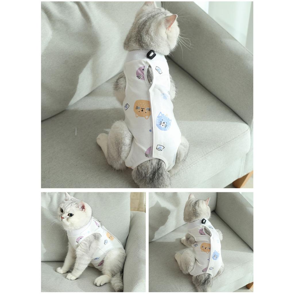 Прекрасный боди для восстановления кошки после операции, кастрации, послеоперационный костюм для восстановления кошки, для заживления ран, костюм для ухода после операции