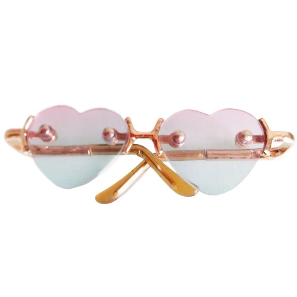 Mini Plush Doll Plush Doll Eyeglasses For 10/15cm Dolls Glasses Clothes Cute Heart Frame