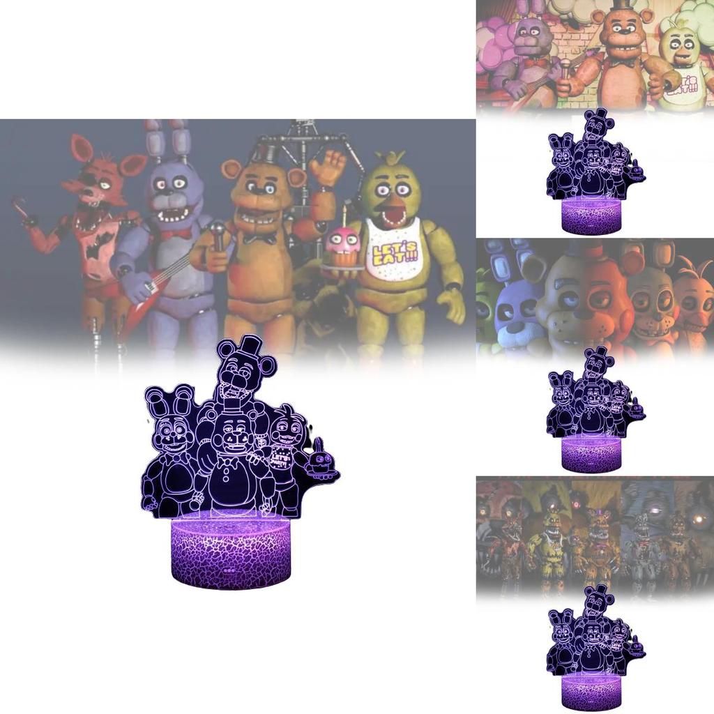 Светодиодный ночник Five Nights At Freddys Животное с пультом дистанционного управления для декора детской комнаты