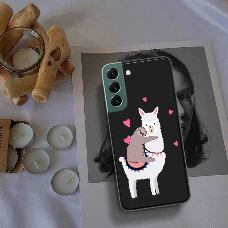Чехол для телефона с милым рисунком ламы для Samsung Galaxy A12 A22 A32 A42 A52 A72 A54 A34 A24 A14 A73 A53 A33 A23 A13 5G F52 F62, чехол Sh