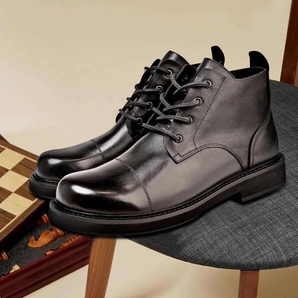 Ботинки Martin мужские кожаные британские повседневные кожаные туфли деловая помощь мужские большие кожаные ботинки мягкие подошвы короткие ботинки