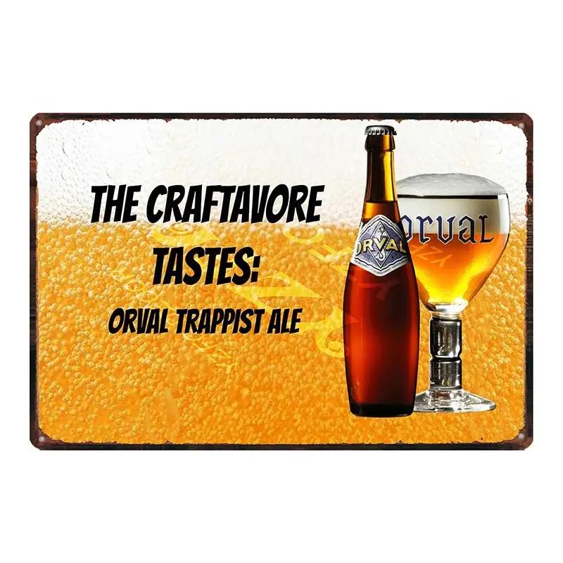 Belgian Beer Orval  Metal Tin Signs Retro Shabby Chi Plates For Wall Bar Home Pub Art Kitchen Coffee  Decor 30X20CM DU-8523B