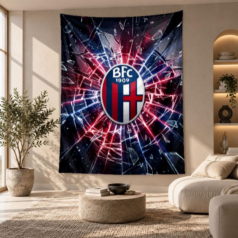 Decorative Tapestry,Bologna FC Printed Wall Art, Lightweight Wall Hanging For Bedroom Background