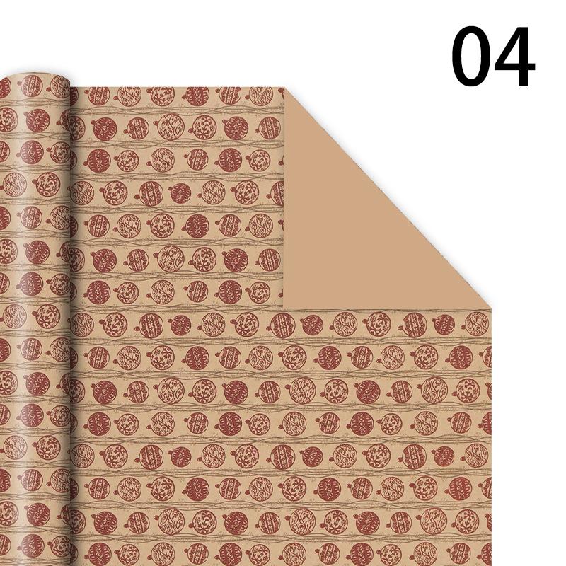 76x50cm Christmas Gift Wrapping Paper Birthday Party Wedding DIY Craft Paper Xmas Tree Snowflake Print Gift Box Packaging Papers