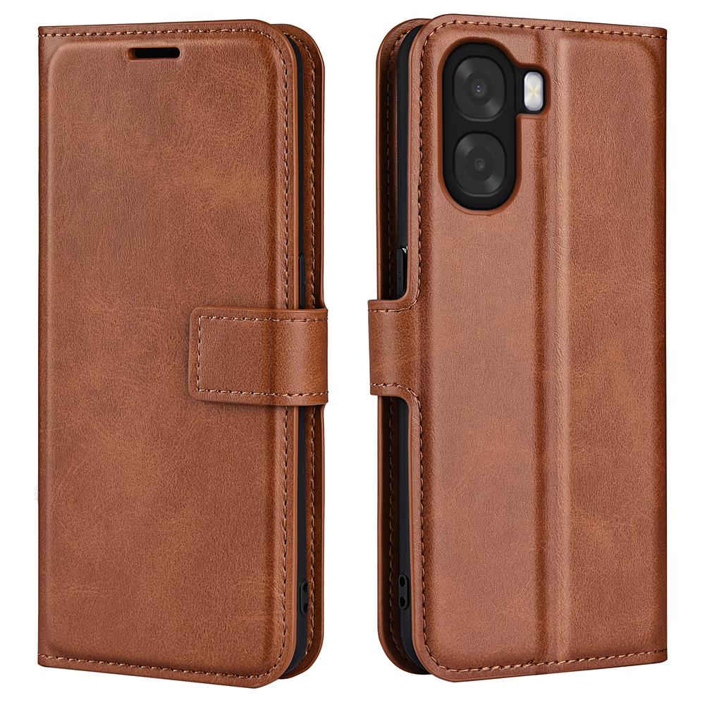 Чехол-подставка для Oppo A6x 4G/A6x 5G, противоударный, с текстурой телячьей кожи, чехол для телефона