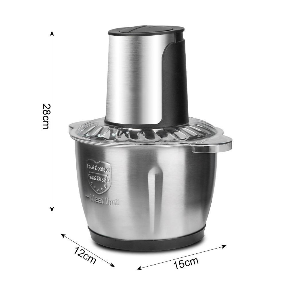 New 2 Speeds Electric Chopper Stainless Steel Meat Grinder Household Food Processor Kitchen Garlic Vegetable Grinder