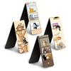 4pcs Cat World Magnetic Bookmarks Set, Cute Cat Cartoon Design Page Clips Book Marker, Unique Reading Gift Stationery A3043