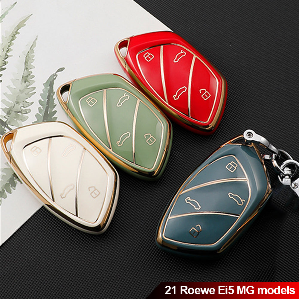 Чехол для автомобильного ключа из ТПУ с 4 кнопками, защитный чехол для пульта дистанционного управления, автомобильные аксессуары для Roewe Ei5 MARVELX Marvelr MG ZS EV HS EHS ZX GT