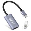 Плата видеозахвата GUERMOK для Switch/Xbox, USB 3.0 HDMI в USB-C Захват аудио/видео, Вход 4K, Запись 1080P 60fps, Запись игрового процесса и прямые трансляции, Окно