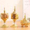 Creative Hollow Tower Incense Burner Arabic Style Incense Burner For Home Hotel Decoration Golden Metal Bakhoor Incense Holder