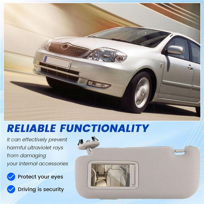 Для Toyota Auris Corolla 2007 - 2013 Автомобильный солнцезащитный козырек для салона с зеркалом, солнцезащитный козырек, левый водительский