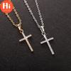 Привет мода женский крест подвески золото черный цвет кристалл Иисус крест кулон ожерелье ювелирные изделия для