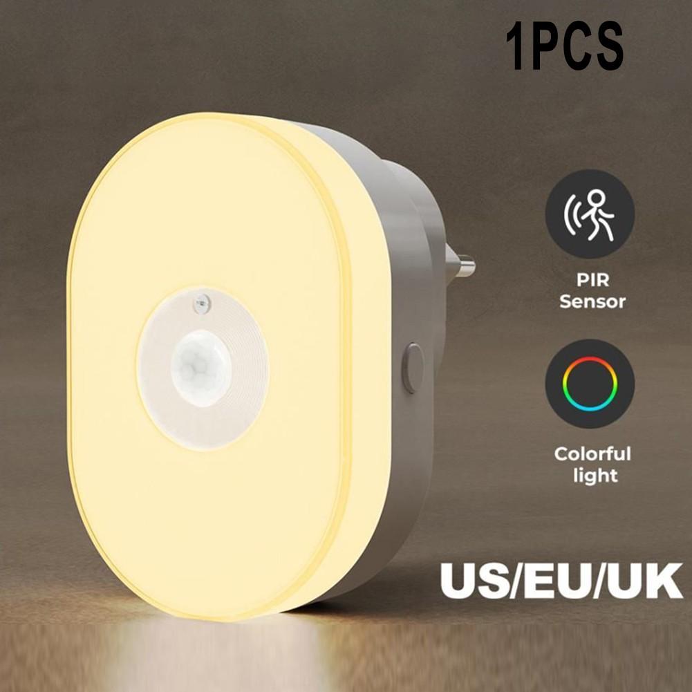 WiFi Smart LED Night Light PIR датчик движения Plug-in Wall Light Voice Control