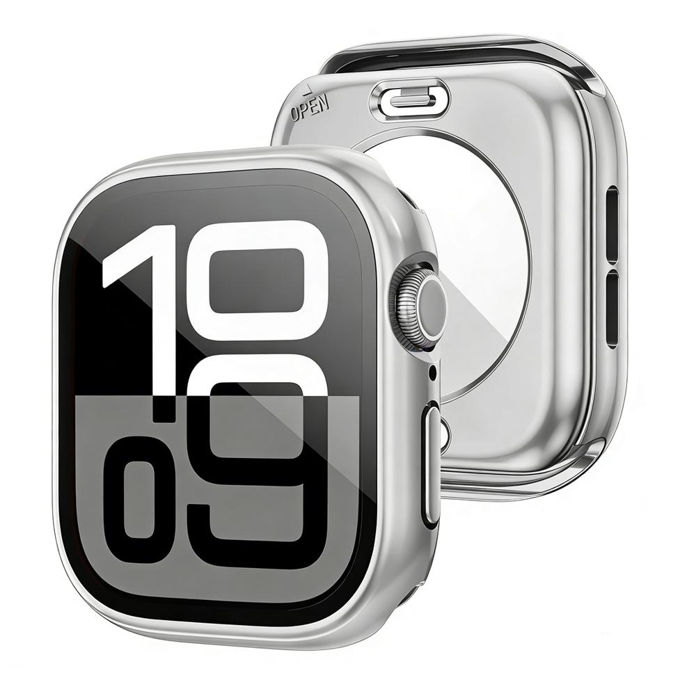 Чехол 3 в 1 для Apple Watch Защитное стекло для экрана 360° Полная защита Закаленное стекло Лицевая крышка + Задний бампер из ПК Серия 11/10/9/8/7/SE