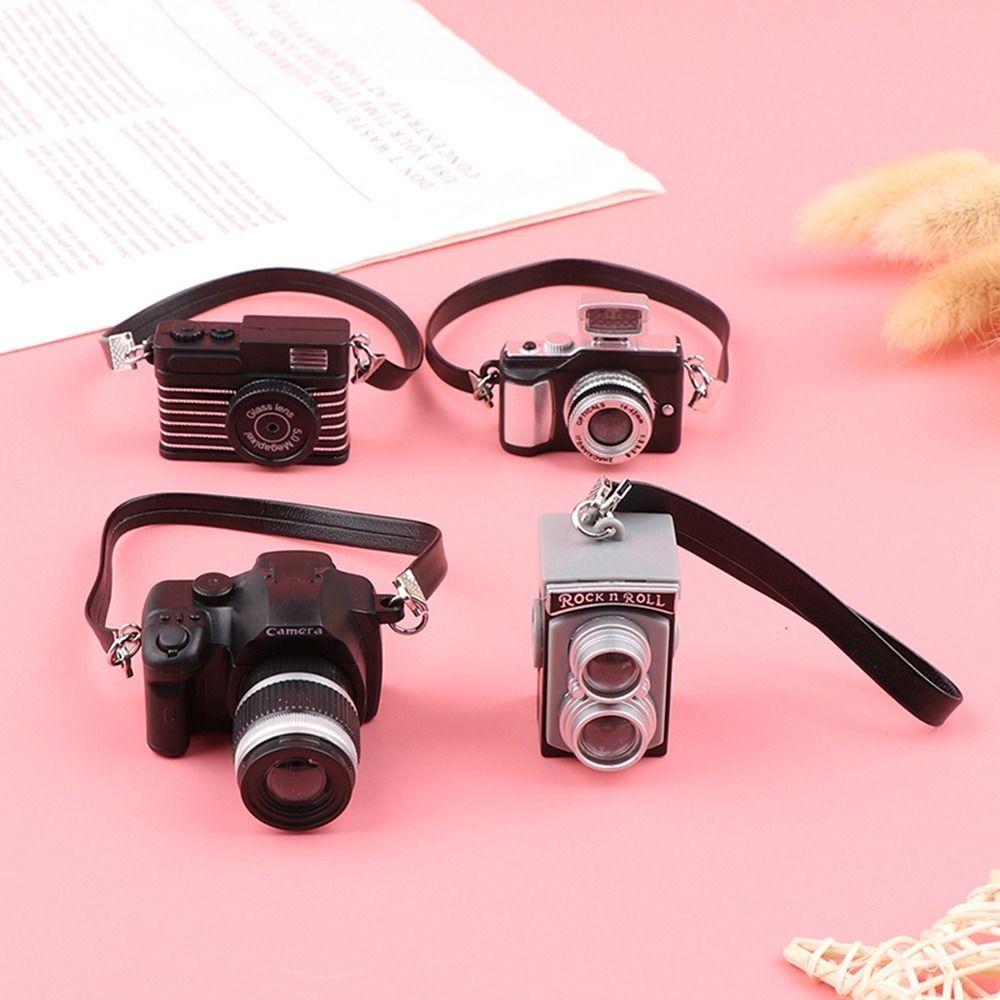 Shutter and Flash Mini Digital Camera Plastic Miniature Camera Dollhouse Camera 1/6 1/12 Doll