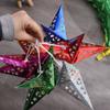 Разноцветный DIY Подвесной Бумажный Фонарь Свадебная Вечеринка Звезды Абажур Рождественское Украшение Орнаменты Подвесные Огни Украшение
