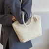 Versatile Straw Woven Foreign Style Shoulder Tote Bag Lace Fresh Woven Handbag 2025 New Popular Large-capacity Women
