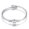 Mother's Day Mom Letter Stainless Steel Braided Cable Wire Titanium Steel Love Women Bracelet