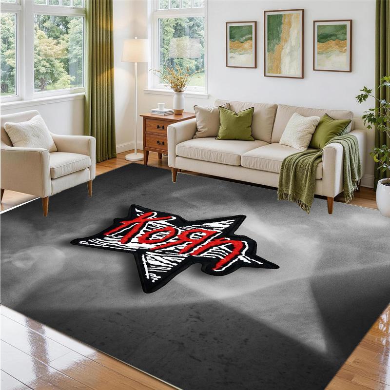 Korn Design Crystal Velvet Rug Soft Decorative Mat for Bedroom Entrance