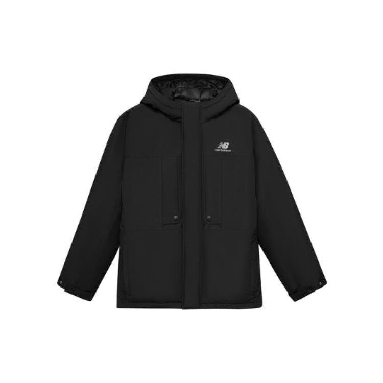 New Balance Пуховики Мужские Черные С Капюшоном Умеренный Другое AMJ23356-BK