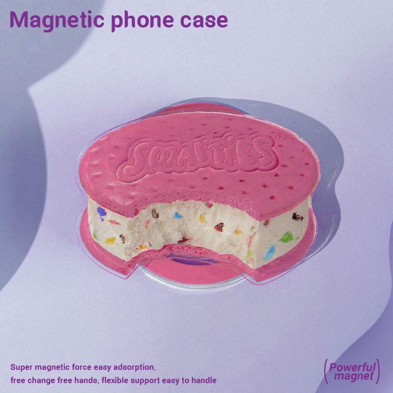 Zhitai Magnetic Frosted Laser Phone Case for iPhone 12/13/14/16 Pro with Bracket