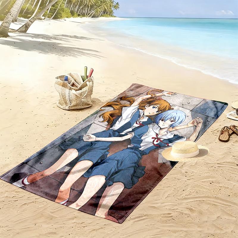 EVA Girl 2D Flat Print Beach Towel, Large Soft Quick Dry Towel for Beach Camping SwimmingDSTJ0925491