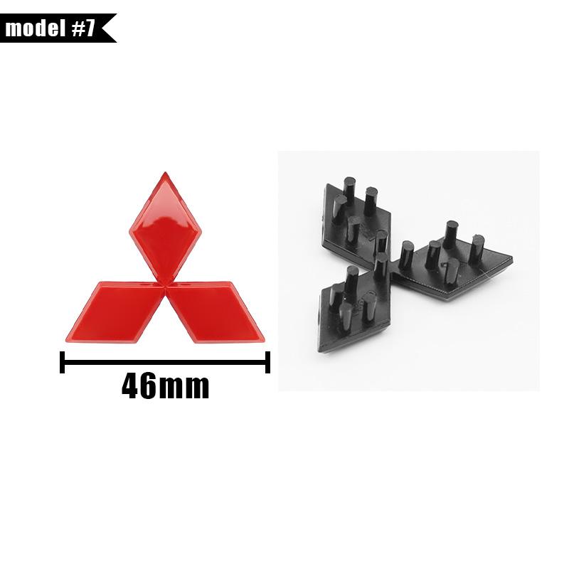1PCS 46mm For Mitsubishi ASX Ralliart Lancer Cordia Pajero Outlander Eclipse L200 Car Steering Wheel Center Sticker Emblem Badge