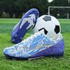 35-45 Football Shoes, Low-cut Blue and White Porcelain Long Nails, Youth Sneakers, Large Size Sports Shoes, TPU Soles, Broken Nails
