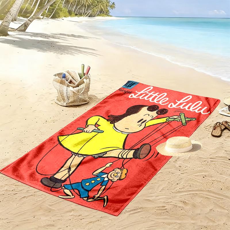 Little Lulu 2D Flat Print Beach Towel, Large Soft Quick Dry Towel for Beach Camping SwimmingXSTJ0915539