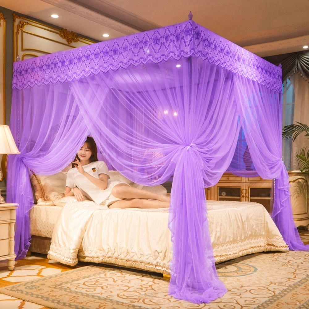 Queen Size Princess Style Home Decoration Mesh Bed Canopy Bed Tent Mosquito Net Bedding Article