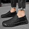 Fashion Genuine Leather Men Loafers Slip On Soft Casual Shoes For Men Handmade Sewing Flats Moccasins Trend Tenis Masculinos