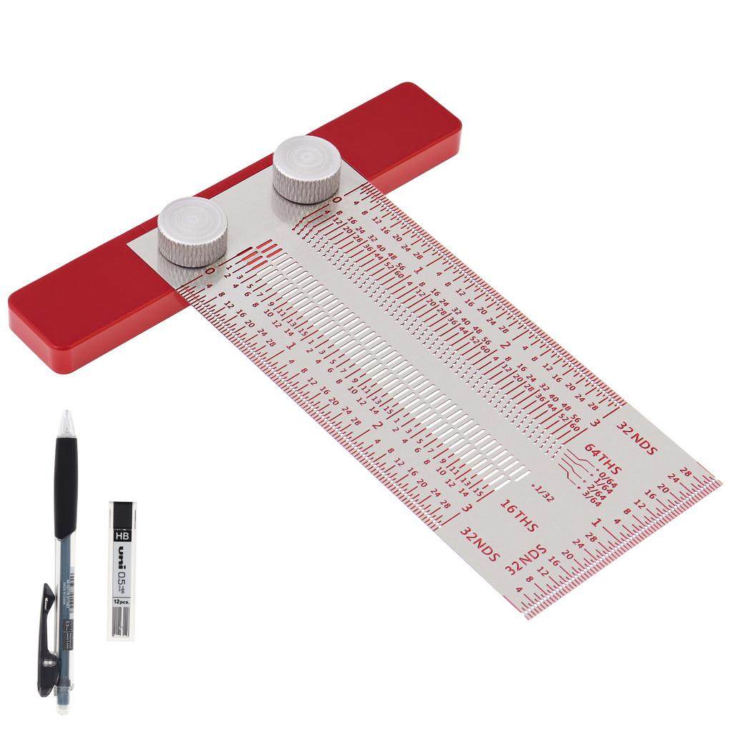 Steel Imperial Scribing Gauge 3 6 12 Inch Multi Size Woodworking Marking Pen Refill Heavy Duty