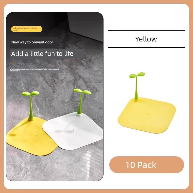 Bean Sprout Drain Deodorizer Pad, Anti-Clogging Silicone Seal Cover for Bathroom, Anti-Insect and Anti-Odor Device