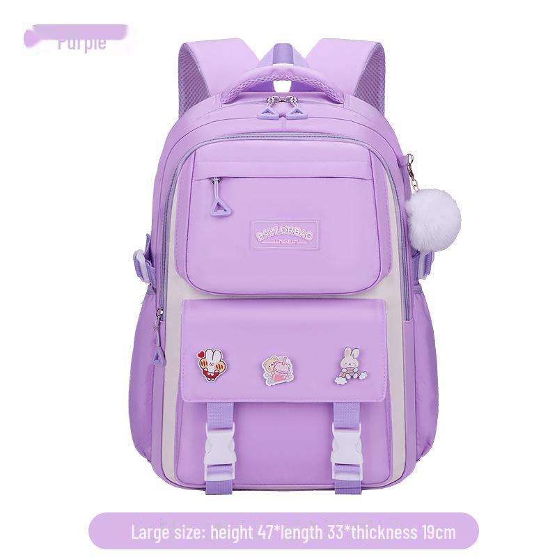 Легкий, водонепроницаемый рюкзак для девочек: Защита позвоночника, большой вместимости, для учеников начальной и средней школы, 3–6 классы.