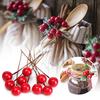 50Pcs Christmas Red Holly Berries Ornament