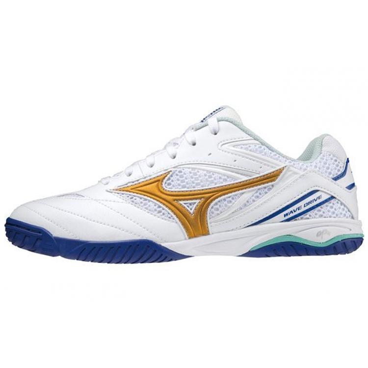 Mizuno Wave Drive 8 Нескользящие , Износостойкие , Дышащие Низкие Тренировочные Кроссовки Унисекс Белый Золотой Синий (унисекс) Спортивная обувь