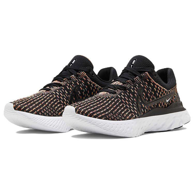 Nike React Infinity Run Flyknit 3 Black Multi Women Sneakers Blue-Glow Pink-Prime White DD3024-002