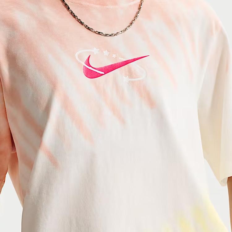 Nike Хлопковая футболка большого веса, удобная, обычного кроя, женские топы IR7557-378