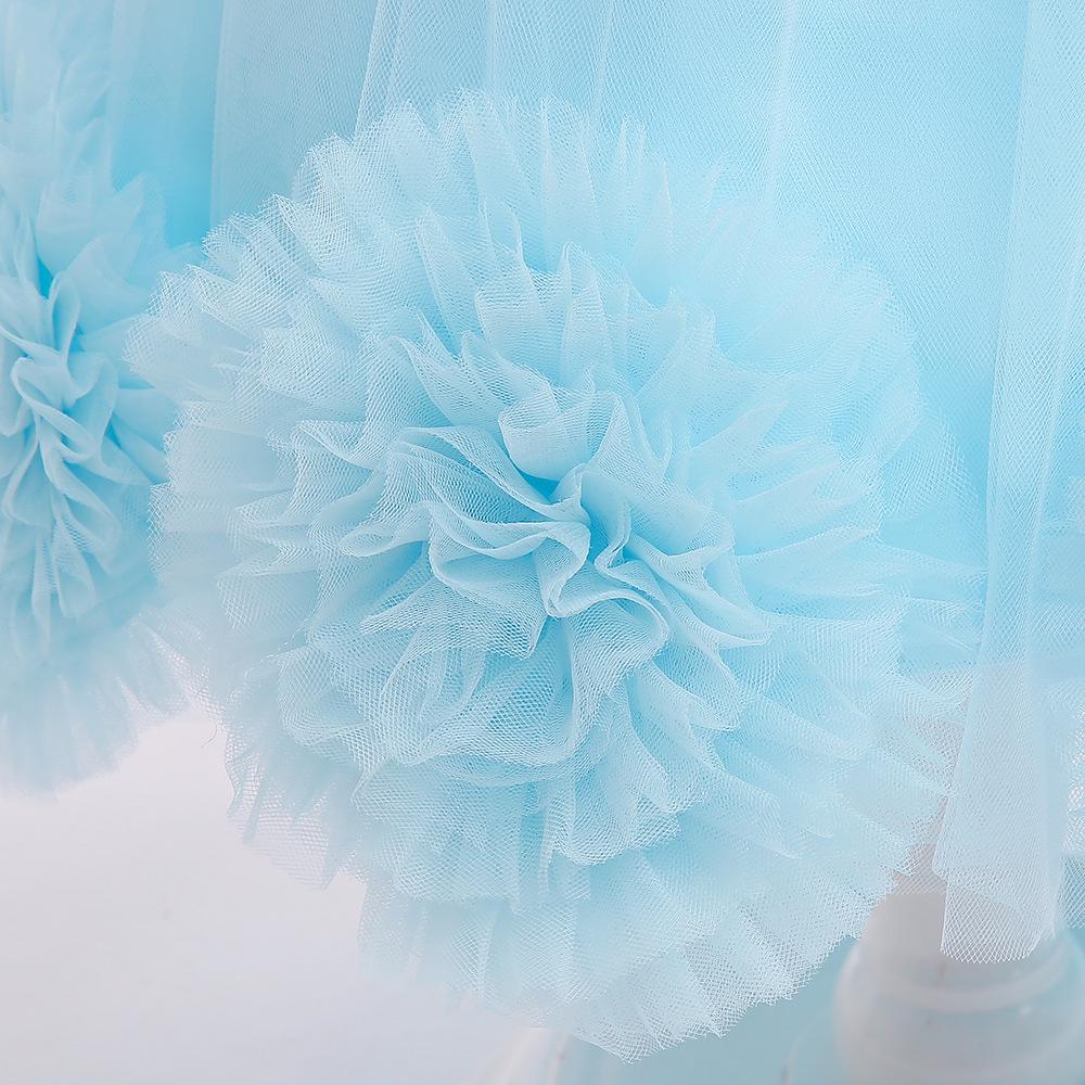 Детское платье-пачка принцессы с цветочным принтом для игры на фортепиано