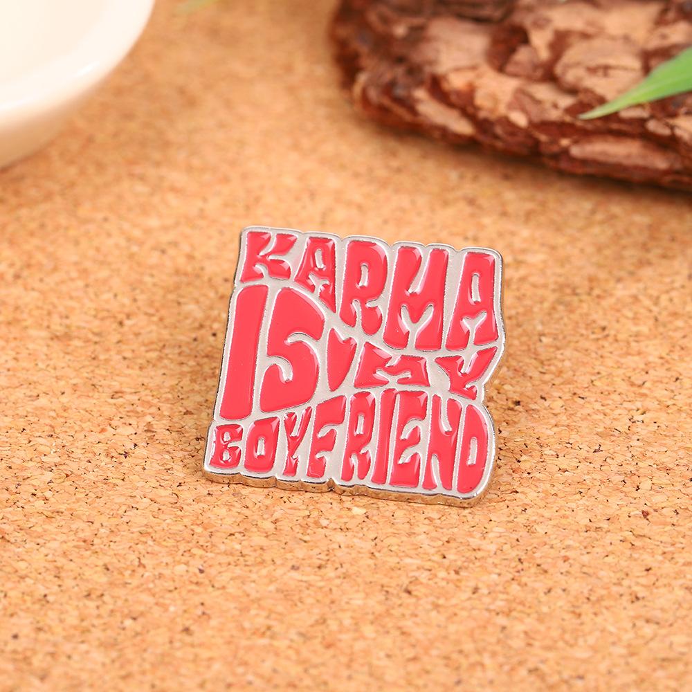 Cartoon English Alphabet Brooch Design Sense Design Bag Apparel Accessories Pin Accessories