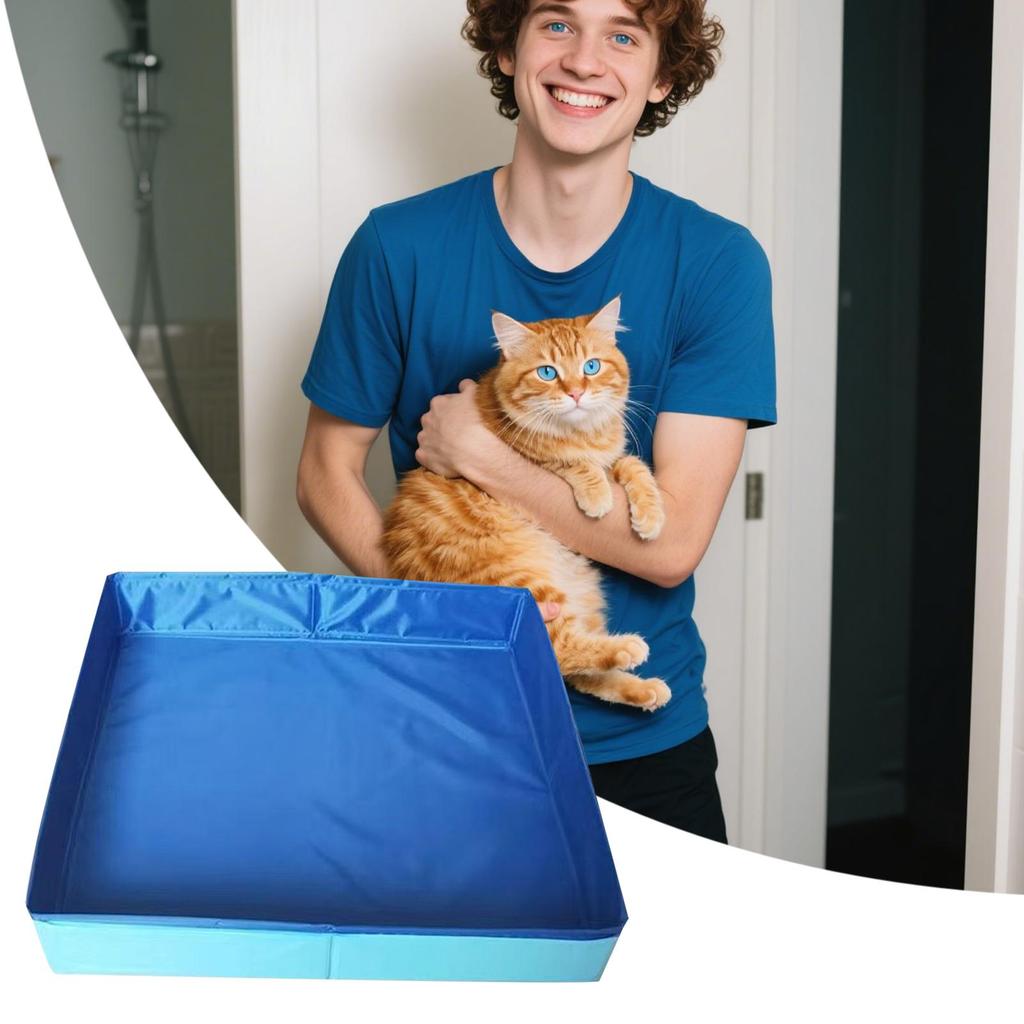 ПВХ Складной Бассейн для Домашних Животных Квадратная Нескользящая Ванна для Собак Экономия Места Ванна для Купания Щенков Дома, Во Дворе, в Саду