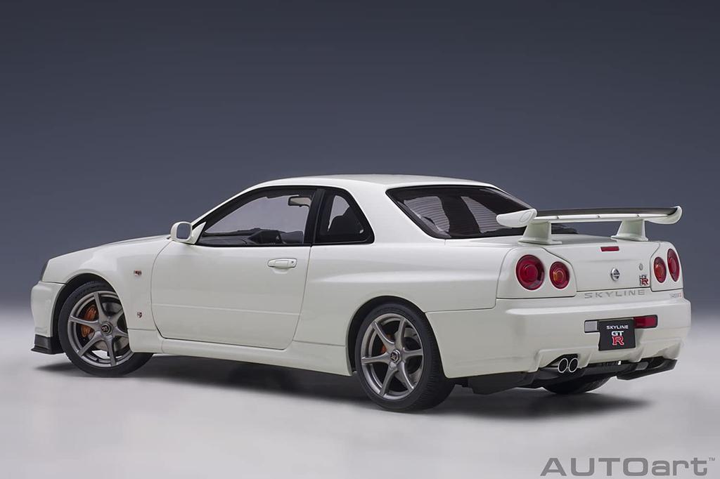 AUTOart Nissan Skyline V Spec II White Pearl Finished Product 77406 1/18 GT-R (R34)