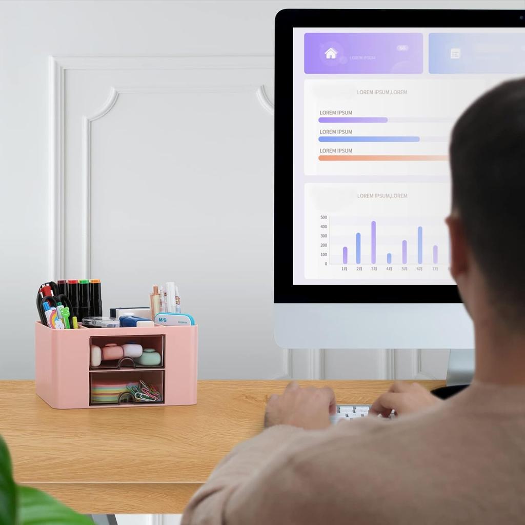 Органайзер для стола VitalBloom, Настольное хранение, Не требует сборки, Подставка для ручек, Ящик, Подставка для пульта, Многофункциональное хранение, Канцелярские товары