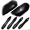 Flatland Prius 50 Series PHV 52 Series Exterior Door Mirror Covers and Door Handle Covers Custom Parts and Accessories Set, (Carbon Fiber)