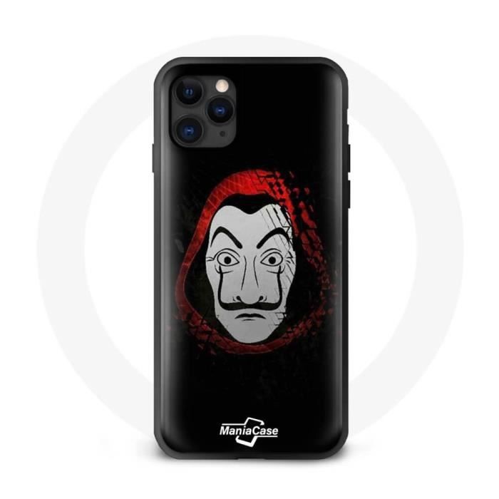 Iphone 13 Pro Max Case - MANIACASE - La Casa De Papel Mask - Flexible - Shock Protection - Black